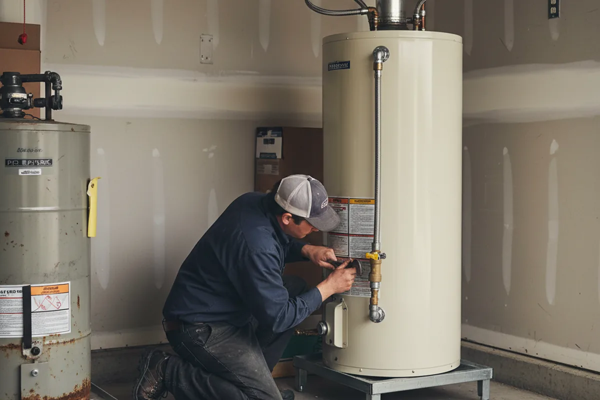 Water heater and shutoff valve replacement in Machipongo